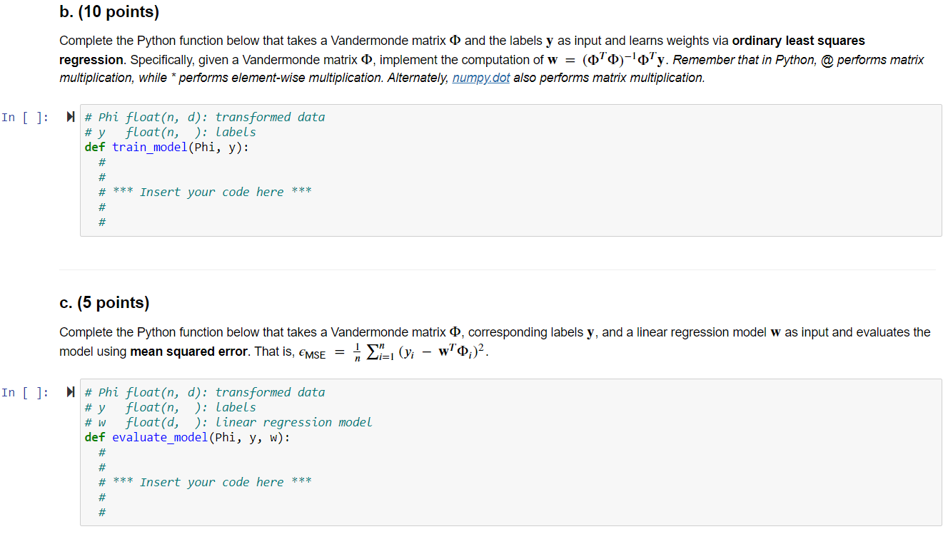 functions, to non-linear regression functions modeled using polynomial basis functions. In order