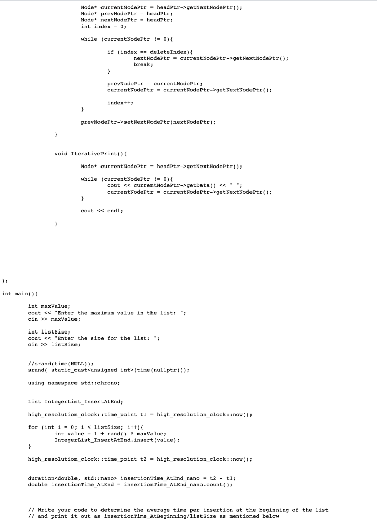 {} List(int size) { array = new int[size]; maxSize - size; endofArray