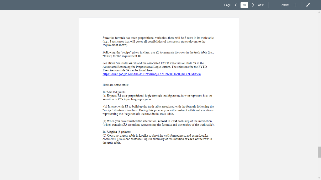 ( QUESTION 7 ) (10 points total ) SAT and SMT solvers