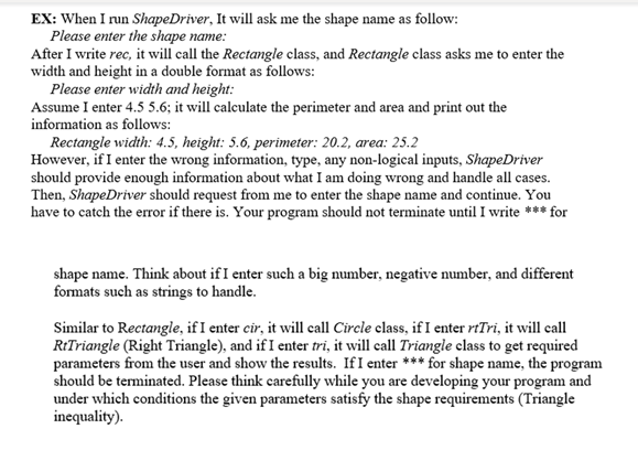 1. Create a Shape.java Abstract class and the other classes as Concurrent