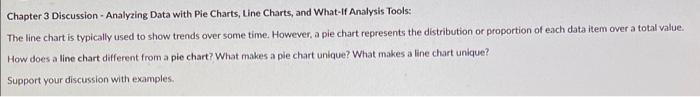  Chapter 3 Discussion - Analyzing Data with Pie Charts, Line Charts,