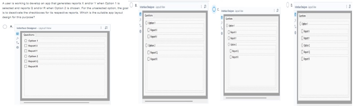  A user is working to develop an app that generates reports