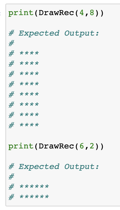 takes 2 parameters w and h that specify the dimensions of a