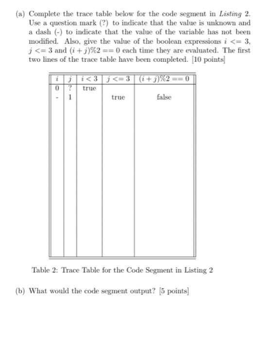 Segment int i 0, j while (i 3) while (j 3) if