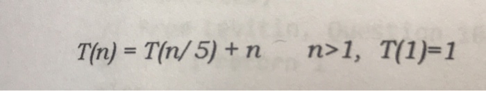  Solve the recurrence relation without using the master theorem. T(n) =