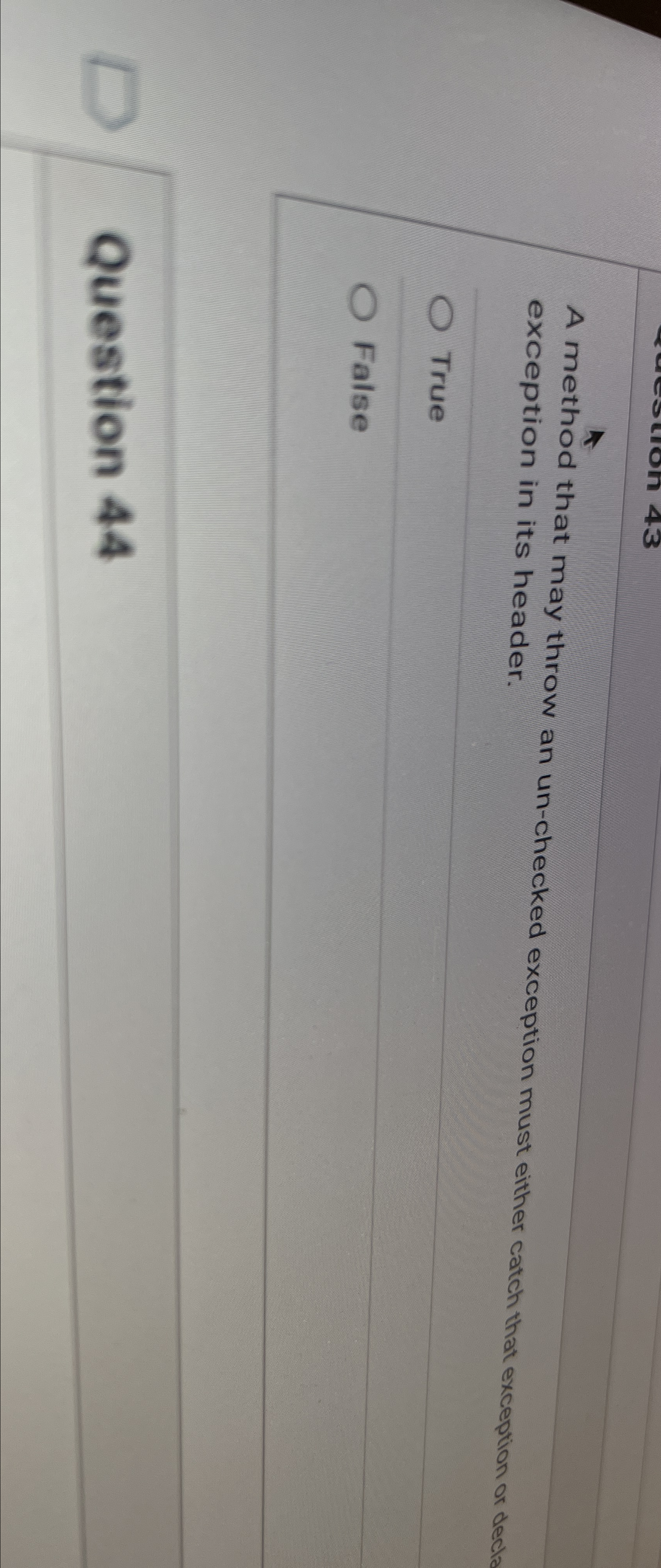  A method that may throw an un-checked exception must either catch