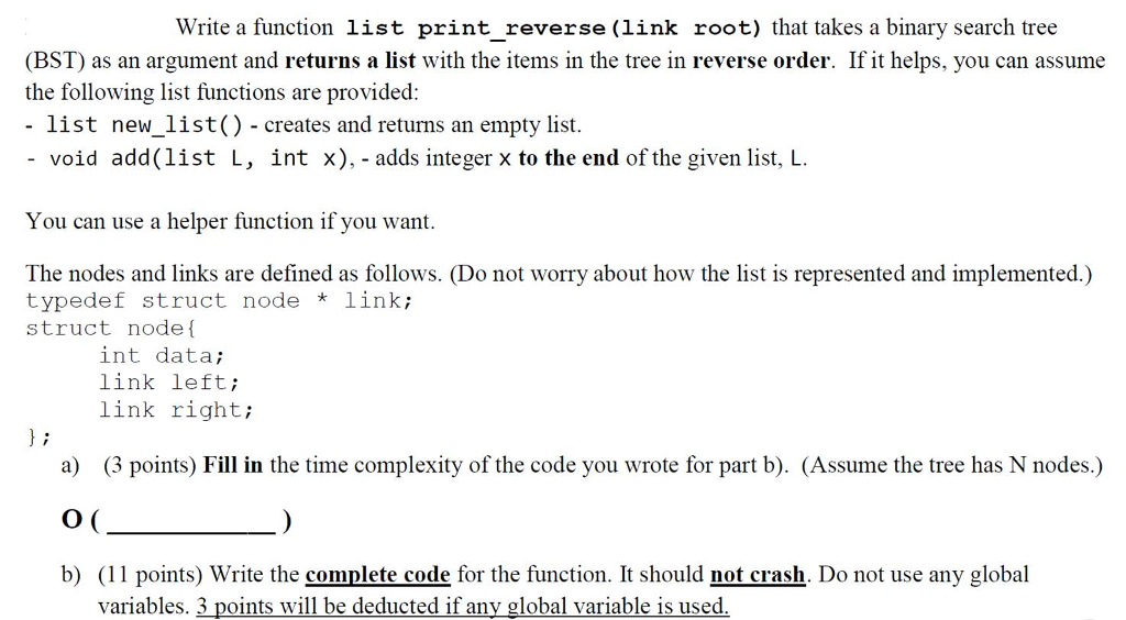 Please use C language(not C++ or Java) to write a function based