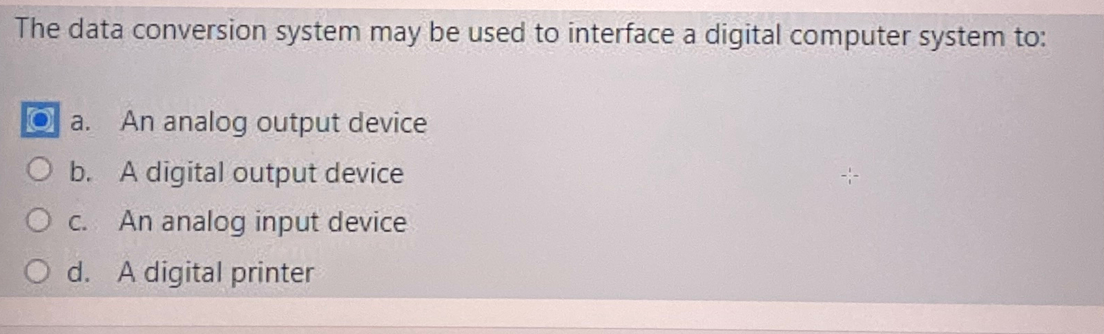  The data conversion system may be used to interface a digital