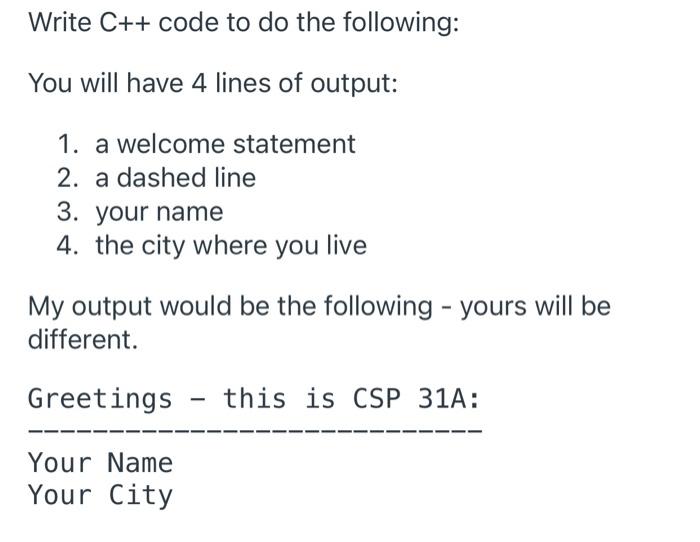 Anyone know how to do the C++ code on this subject? Write