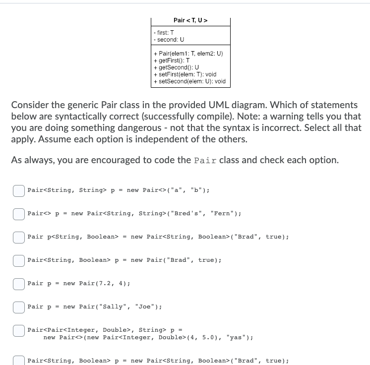 undefined Pair - first: T second: U + Pair(elemt: T, elem2: U)