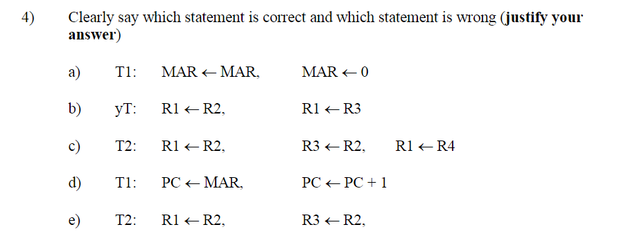  4) Clearly say which statement is correct and which statement is