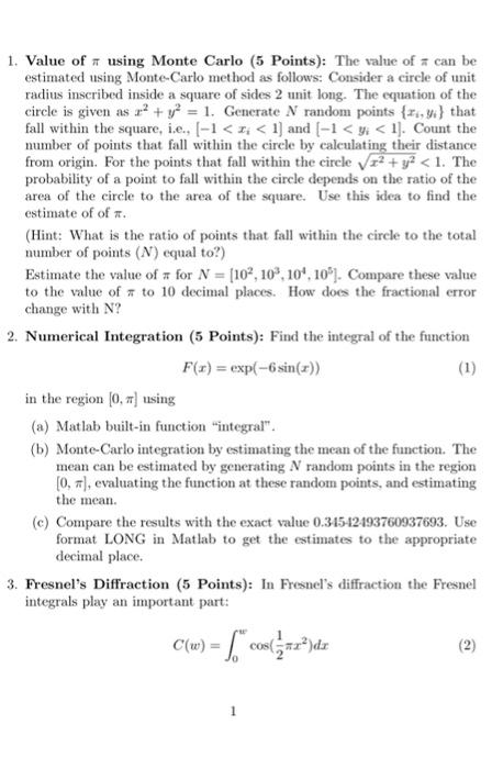 the ar?V-1 Gewrate raden points that fall within the square, Le -1