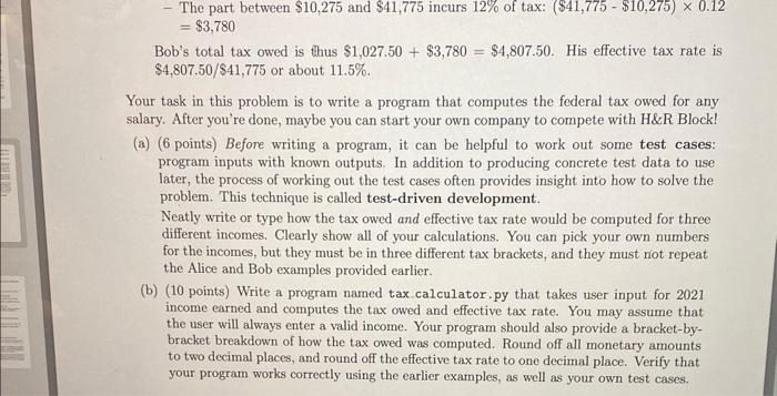 is subject to federal income tax. The tax system is divided into