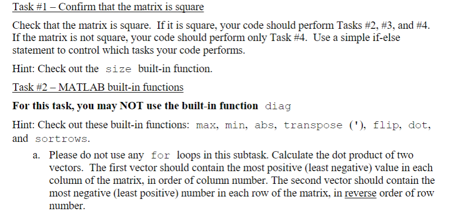  using Matlab. will rate thanks! Task #1 - Confirm that the