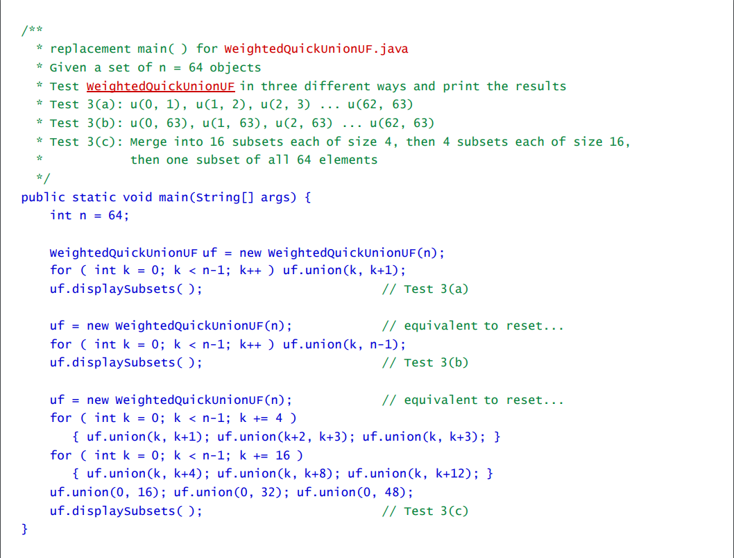 array from id[0] to id[n-1] in a clearly labelled output presentation. [Same