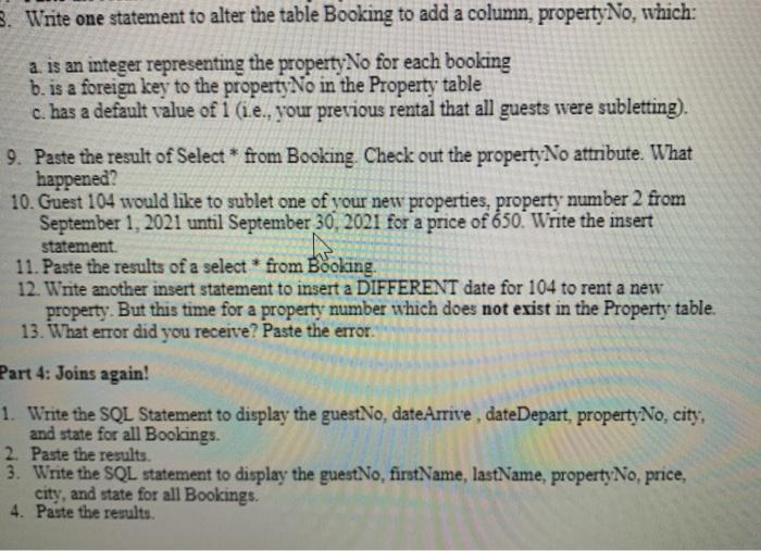  In SQL, Using MAMP It says it thoughout each part. It