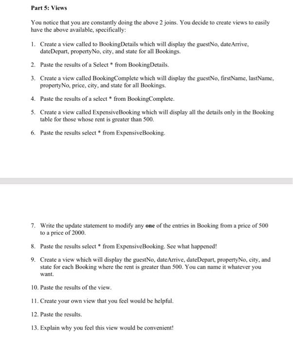30, 2021 for a price of 650. Write the insert statement 11.