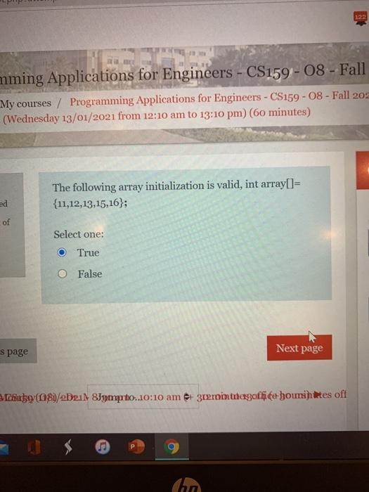  mming Applications for Engineers - CS159 - 08 - Fall My