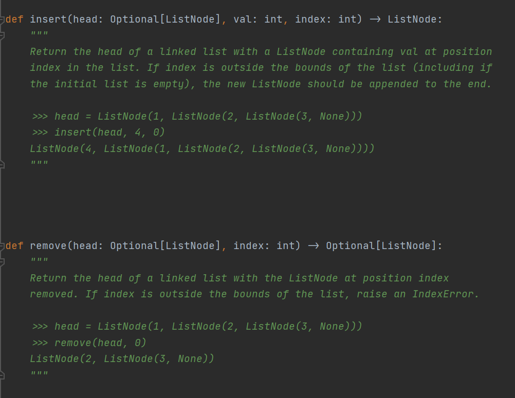 Please code this in PYTHON!!Please code this in PYTHON!! def insert(head: Optional[ListNode),