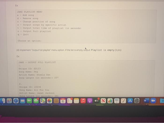 due: 02/08/2021, 11:59 PM 8.8 LAB*: Program: Playlist You will be building