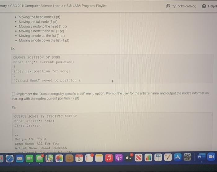 declaration Playlist java. Contains main() method Build the SongEntry class per the