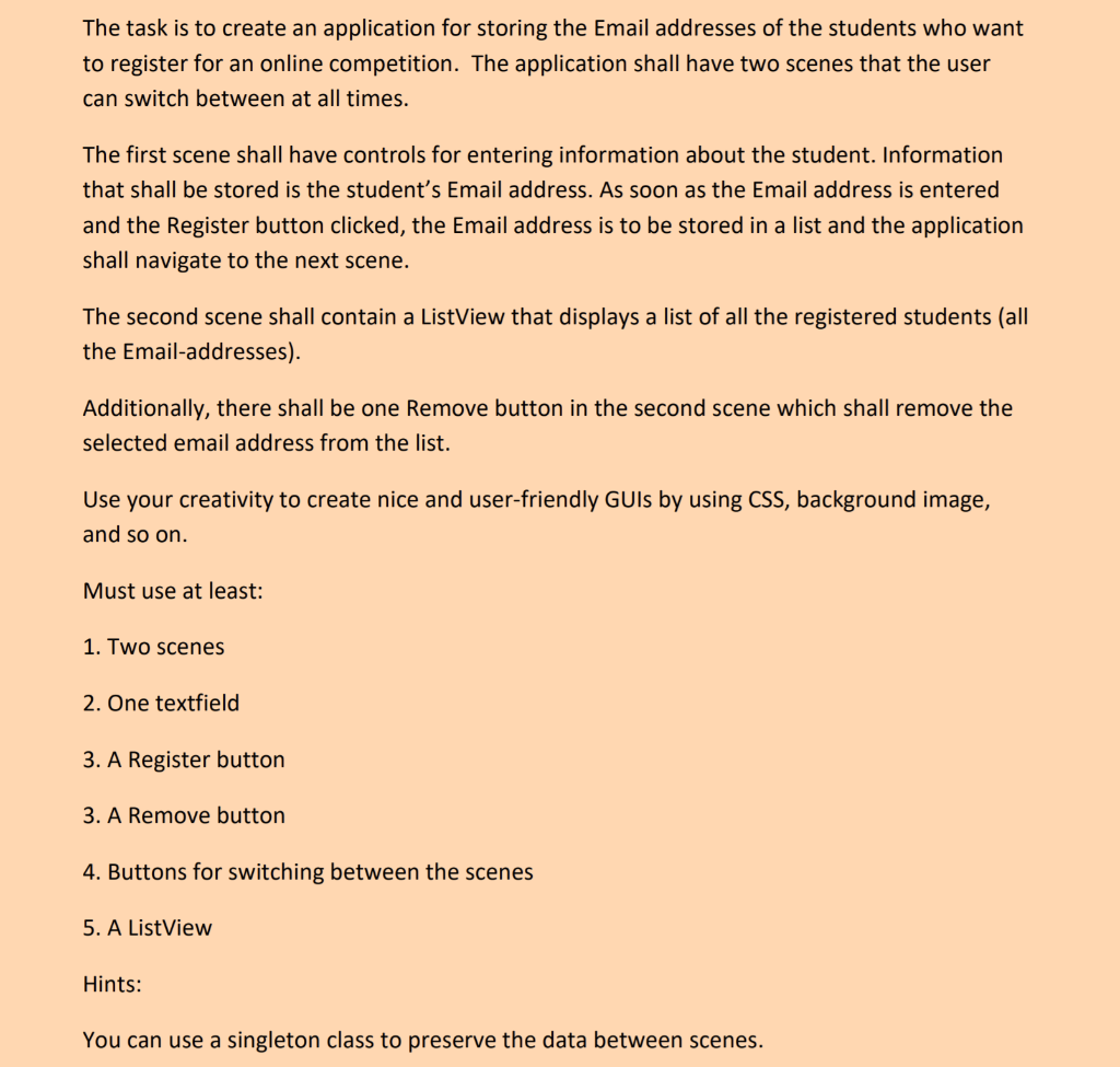  ----------------------------------------- The task is in JAVA ---------------------------------------- The task is to