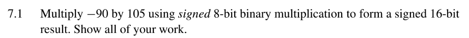 This is from Microprocessor and assembly language class 7.1 Multiply -90