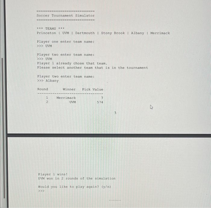 a computer programming course, you decided to come up with a game