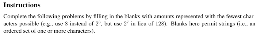 Arithmetic Rules Mathematical Foundations (Discrete Structures) Instructions Complete the following problems by