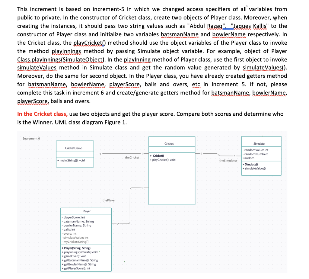 Write java program This increment is based on increment-5 in which we