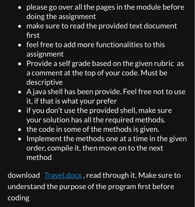  JAVA please fallow the given interduction step by step. code needa