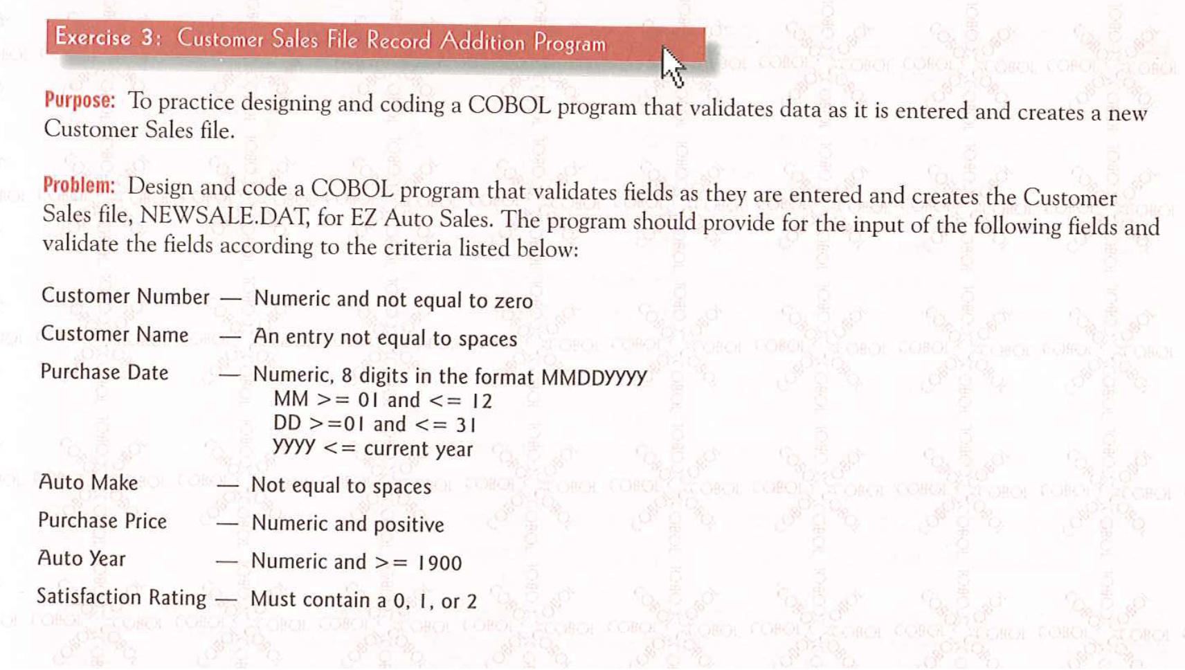 40 points **Make sure to look at Example VSEX4-2AB in the Content