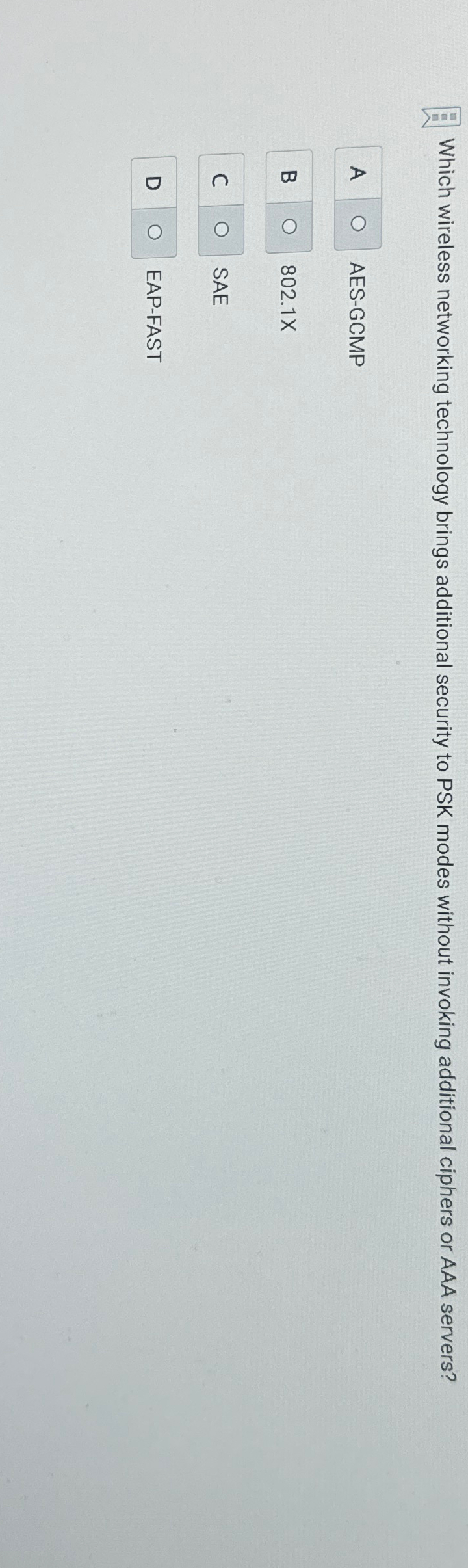  Which wireless networking technology brings additional security to PSK modes without