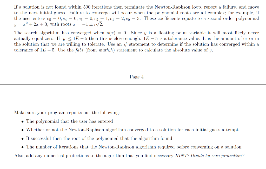 input the coefficients cs, c4, C3, c2, ci, co of a 5-order