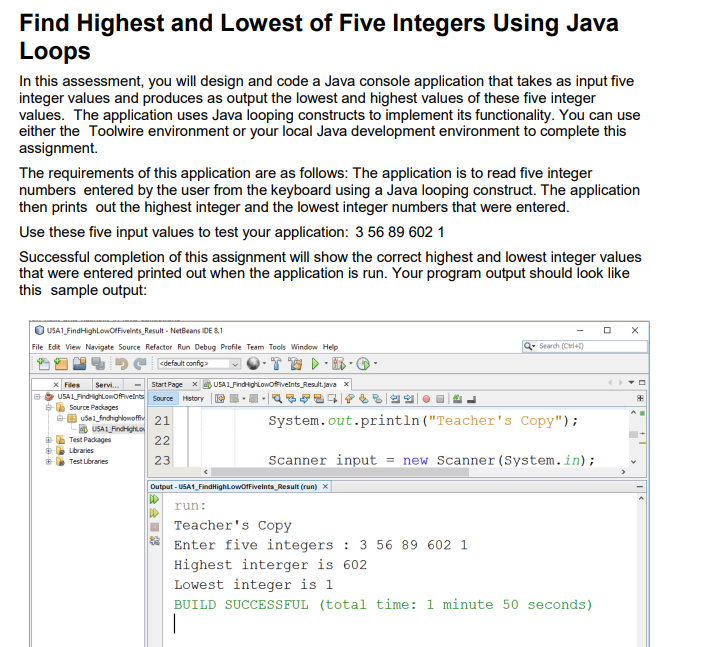 Hello, I could use some help developing this Java application. The results