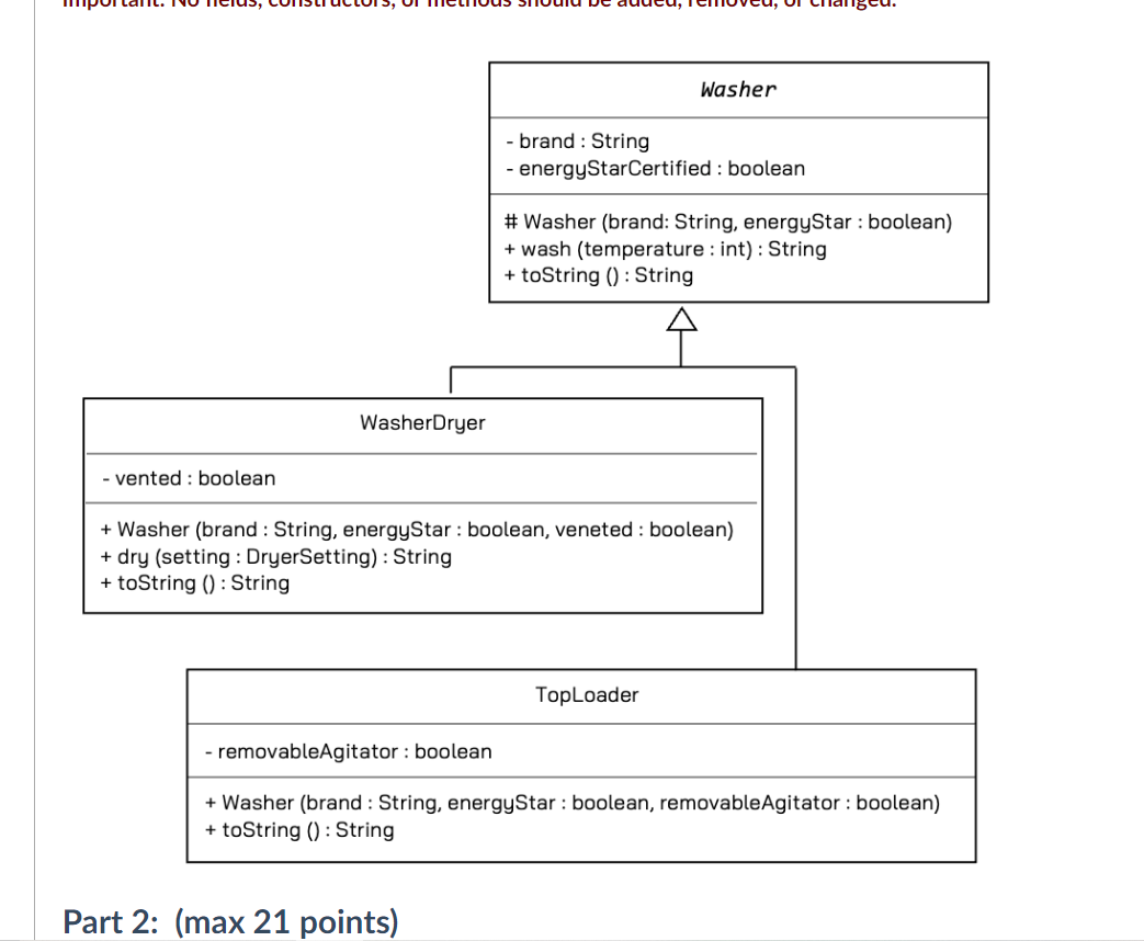 DryerSettings.java code package m02; /** * Specifies the heat settings for a