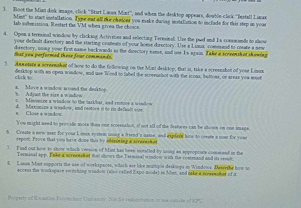  3. Boot the Mint disk image, click "Start Linux Mint", and