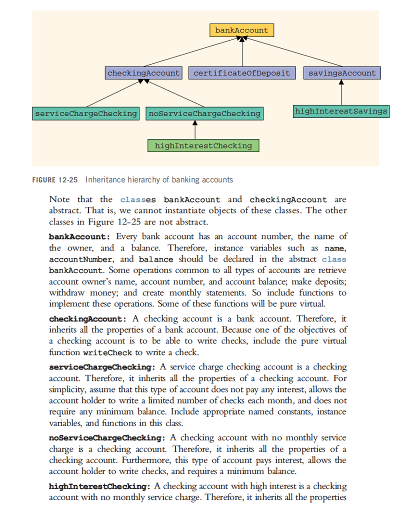 12 of the textbook 1. Create all the classes as shown in