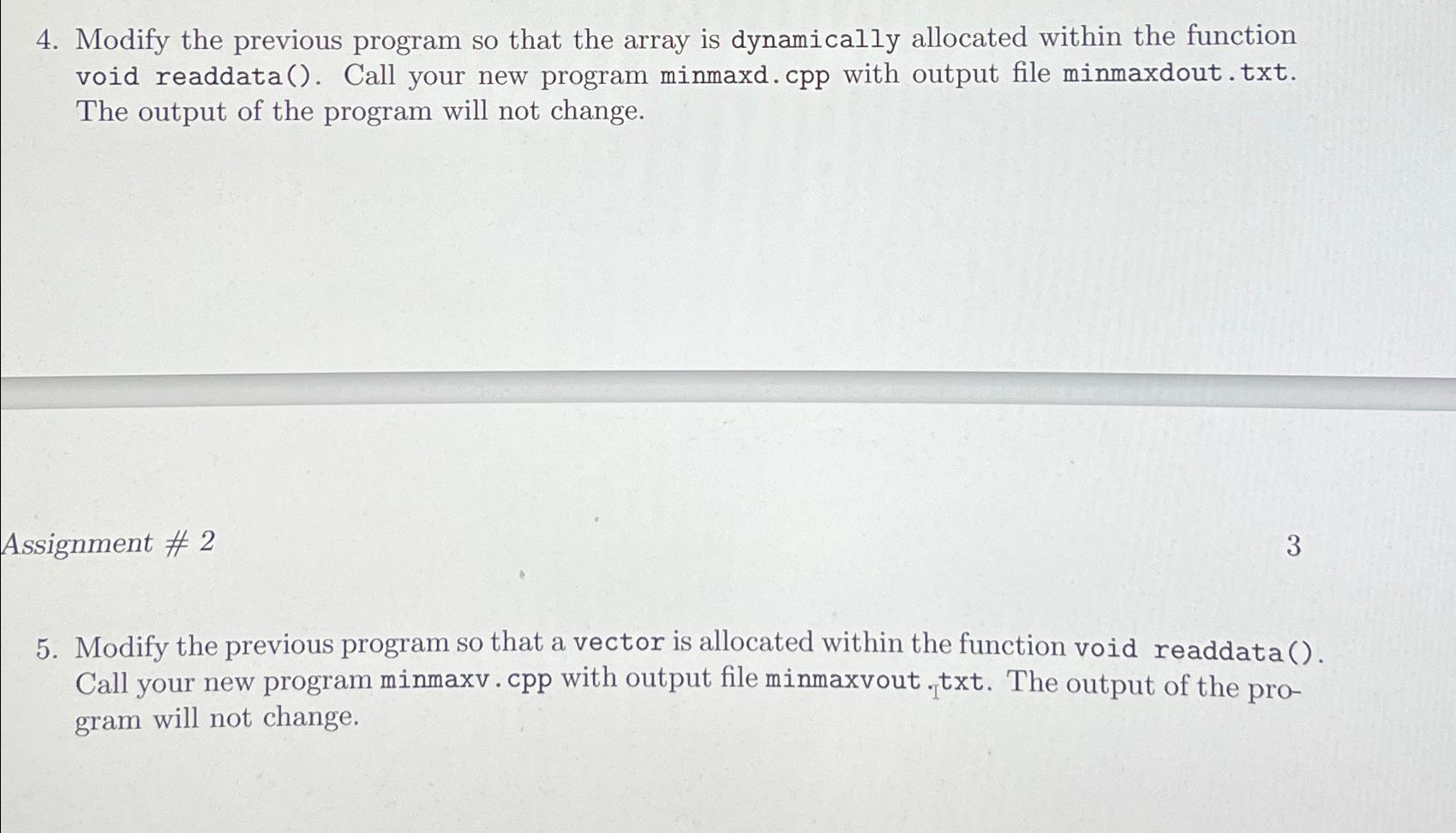  Modify the previous program so that the array is dynamically allocated