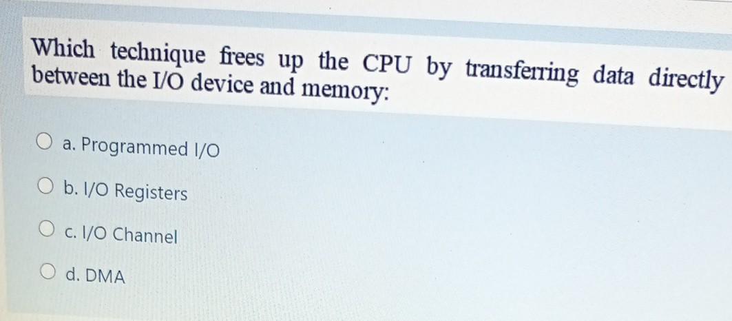 to execute subsequent instructions, and is interrupted by the I/O module when