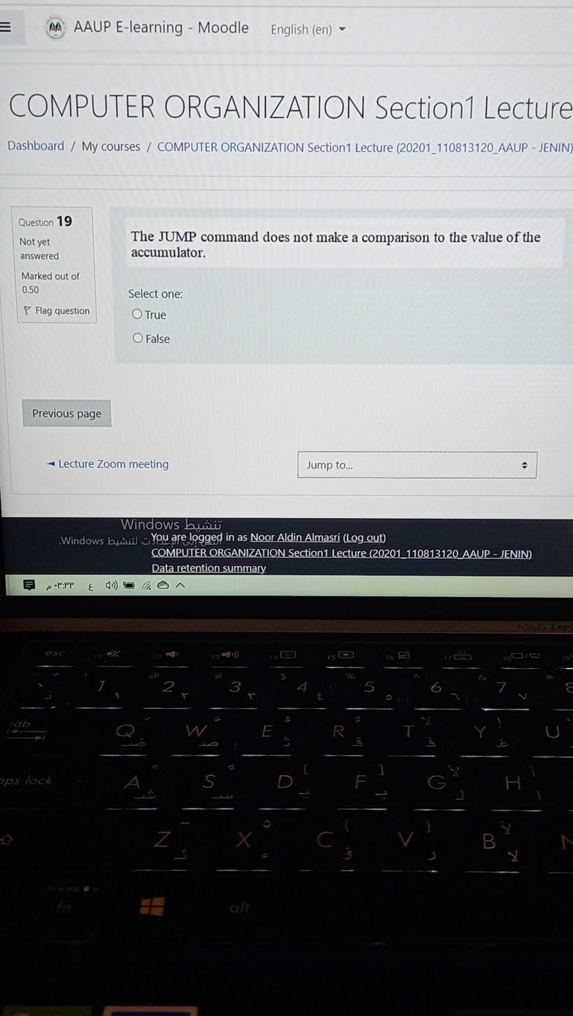  MA AAUP E-learning - Moodle English (en) - COMPUTER ORGANIZATION Section1
