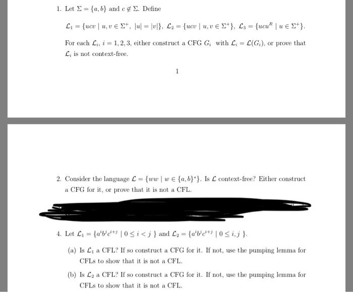  1. Let -(a, d) and cf . Define For each Ci,i