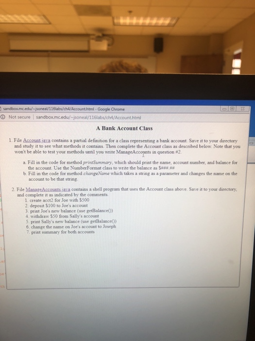 class Account OfficeTAI private final double RATE-0.035 // interest rate of 3.5