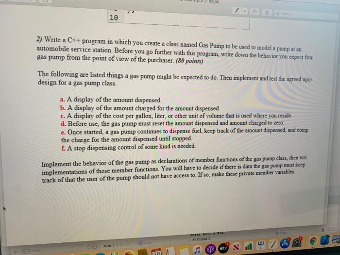 c++ Mogel 10 2) Write a C++ program in which you create
