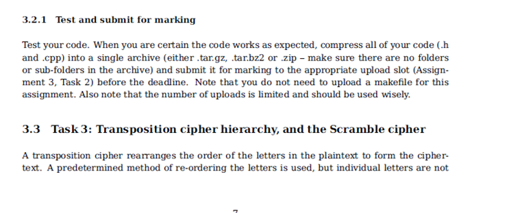 OneTimePad 3. TranspositionCipher, SwapScramble 4. Columnar The relationships between the classes are