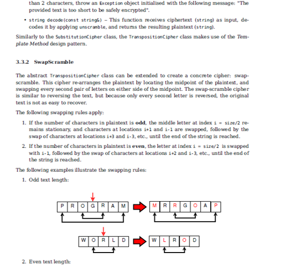 plaintext (string) as input, encrypt it, and return encrypted ciphertext (string). 2