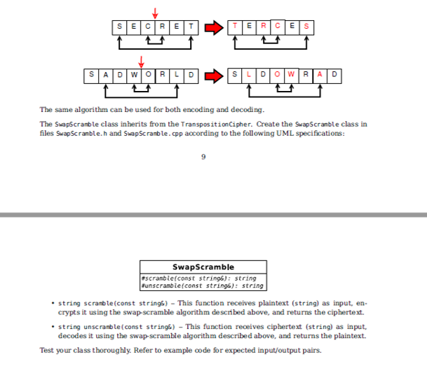 string decode(const string&) This function is abstract and must be overridden by