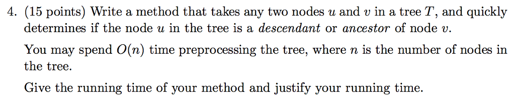  4. (15 points) Write a method that takes any two nodes
