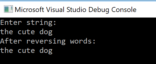 #include "pch.h" #include #include using namespace std; void revStringWords(string &str); int main()