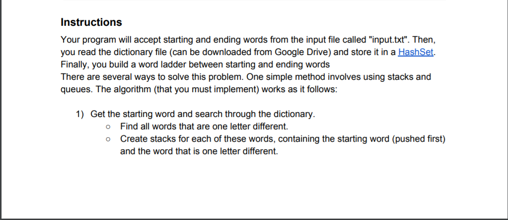 I am having trouble with. I provided all the neccesary files below.